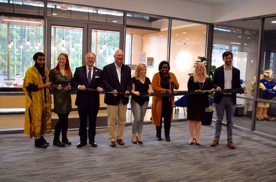 Gather ribbon cutting